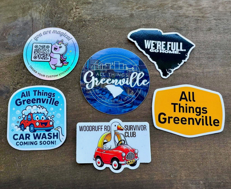 ATG Greenville Sticker Pack 2 of Each Design Stickerine.com