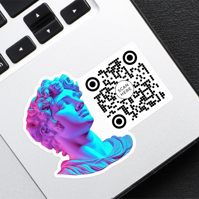 100 3" QR Code Custom Stickers Stickerine.com